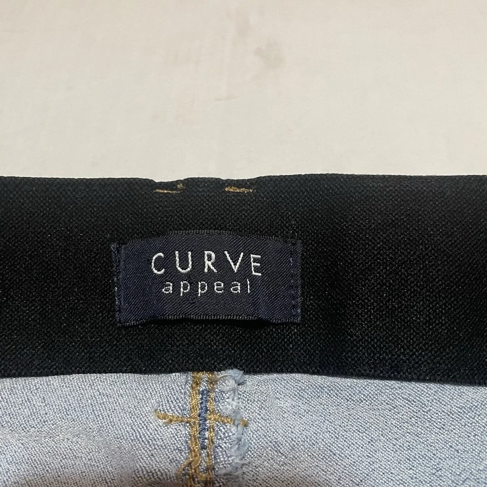Curve Appeal Jeans Womens 8 X 27 Blue Skinny Mid Rise Stretch Medium Wash Denim - Picture 2 of 7